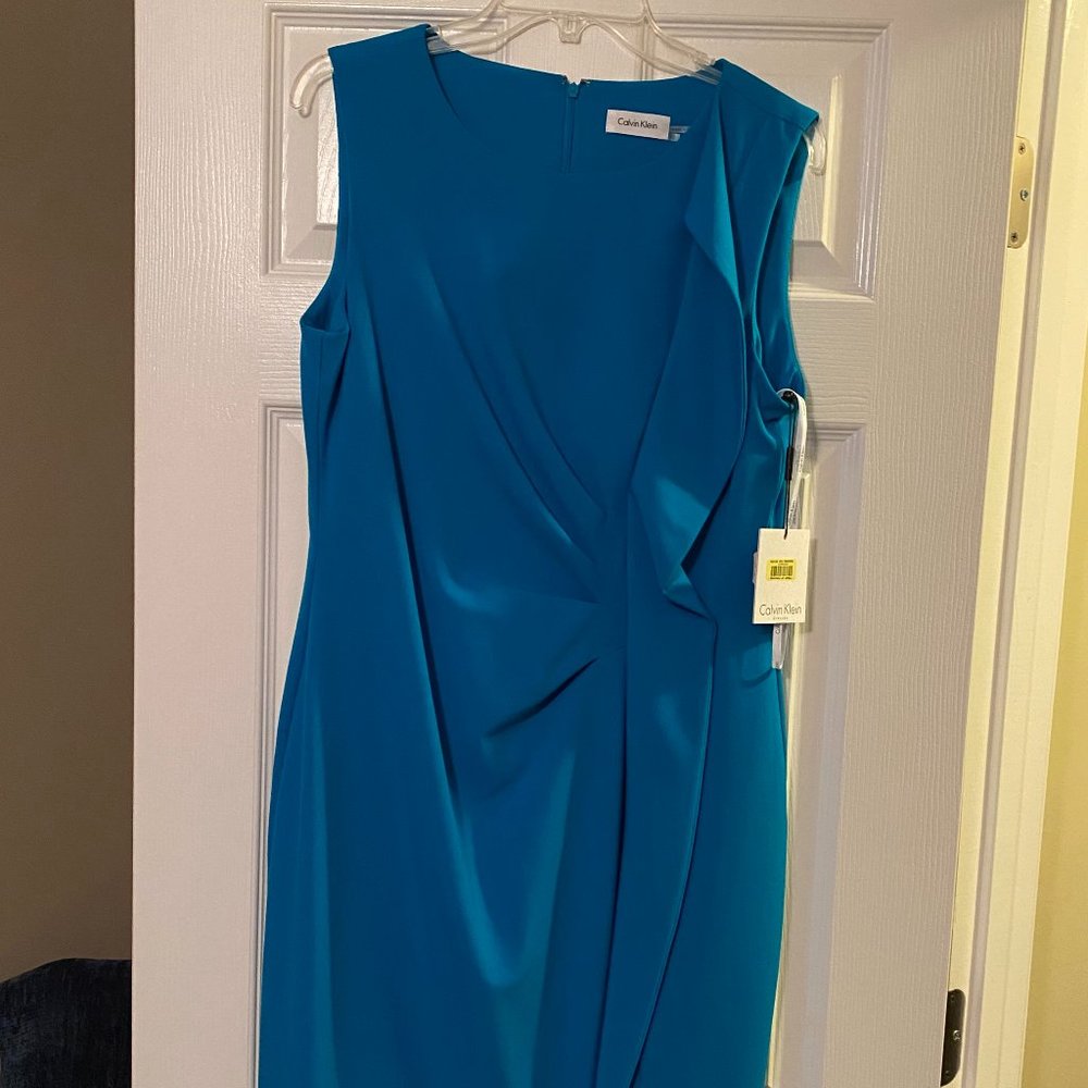 NWT-Calvin Klein Shift Dress- Turquoise